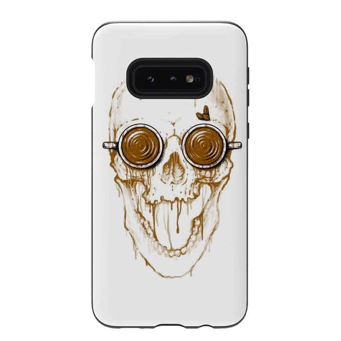 Galaxy S10e StrongFit Skull Coffee by Afif Quilimo
