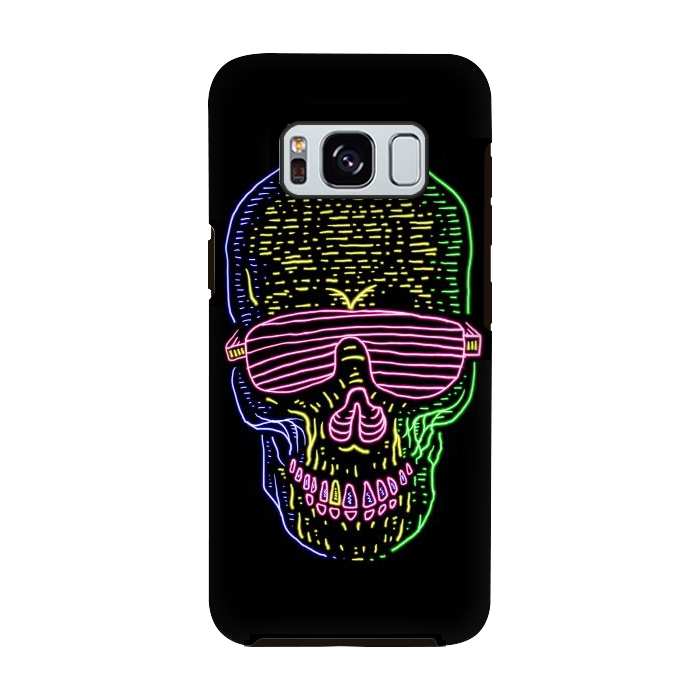 Galaxy S8 StrongFit Skull Neon 1 by Afif Quilimo