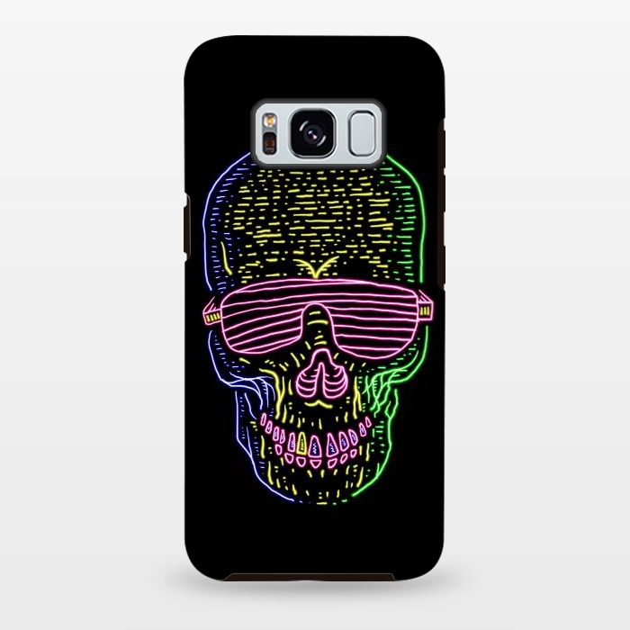 Galaxy S8 plus StrongFit Skull Neon 1 by Afif Quilimo