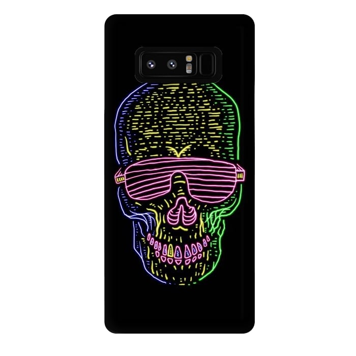 Galaxy Note 8 StrongFit Skull Neon 1 by Afif Quilimo