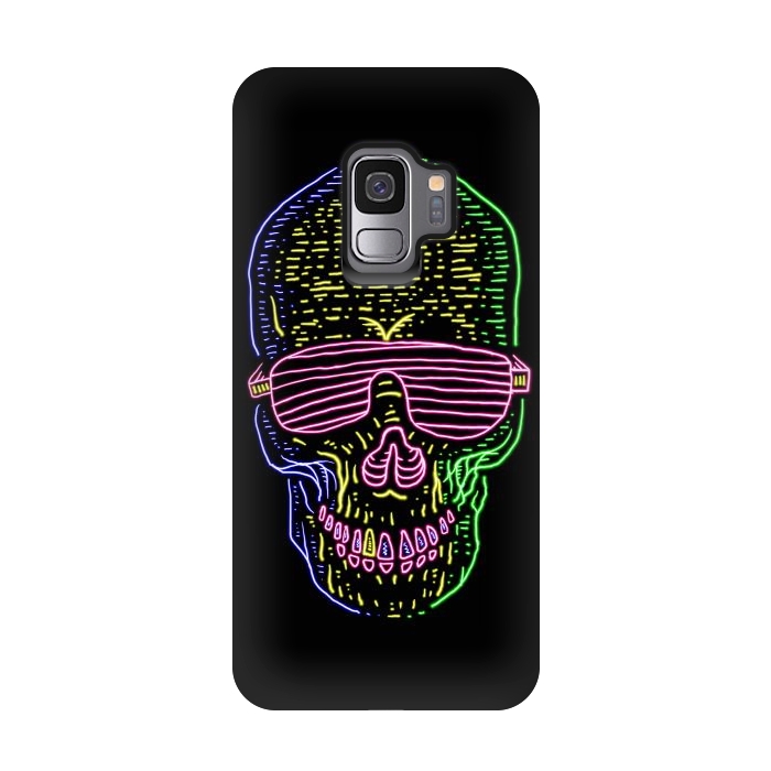 Galaxy S9 StrongFit Skull Neon 1 by Afif Quilimo