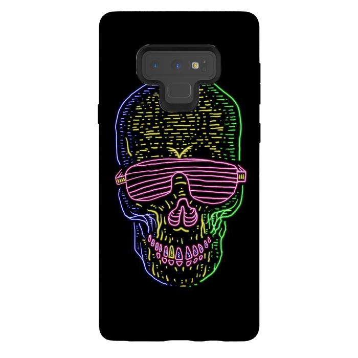Galaxy Note 9 StrongFit Skull Neon 1 by Afif Quilimo