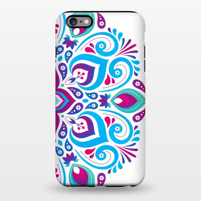 iPhone 6/6s plus StrongFit blue mandala pattern by MALLIKA
