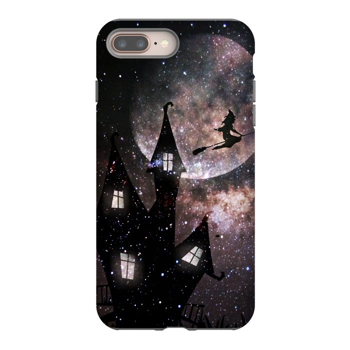 iPhone 7 plus StrongFit Flying witch and dark house at night by Oana 