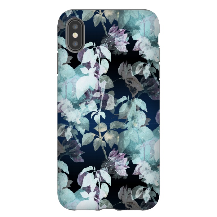 iPhone Xs Max StrongFit Watercolor night garden pattern by Oana 