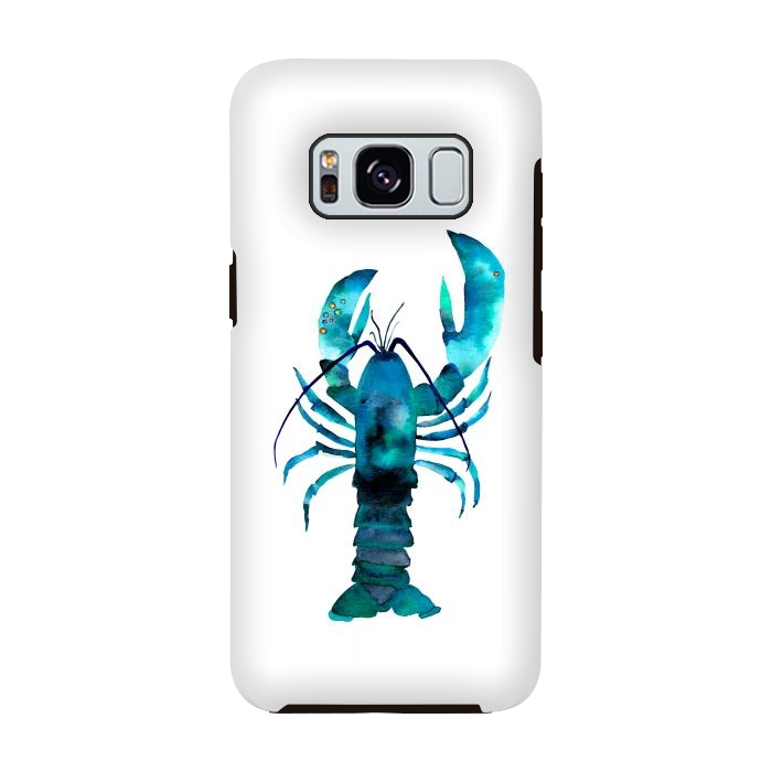 Galaxy S8 StrongFit Blue Lobster by Amaya Brydon