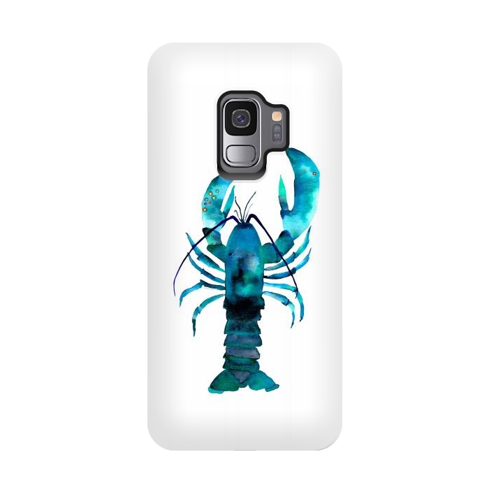 Galaxy S9 StrongFit Blue Lobster by Amaya Brydon