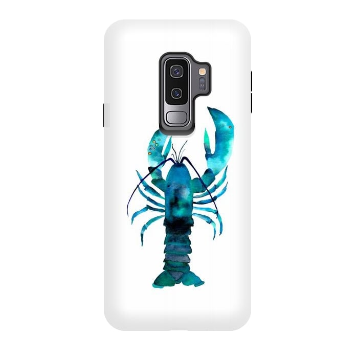 Galaxy S9 plus StrongFit Blue Lobster by Amaya Brydon