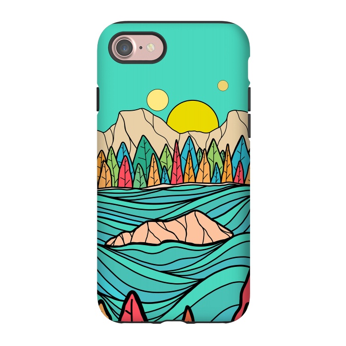 iPhone 7 StrongFit The autumn lake by Steve Wade (Swade)