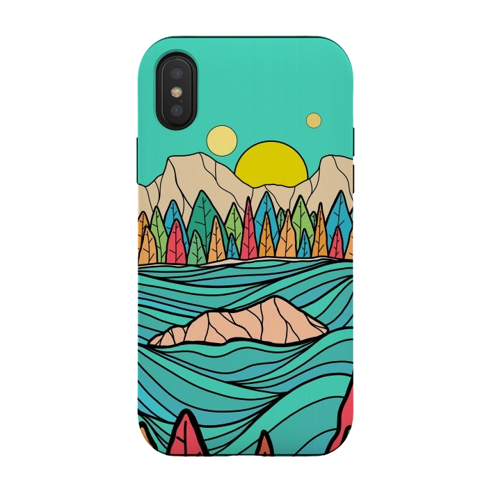 iPhone Xs / X StrongFit The autumn lake by Steve Wade (Swade)