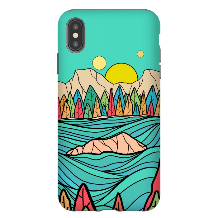 iPhone Xs Max StrongFit The autumn lake by Steve Wade (Swade)