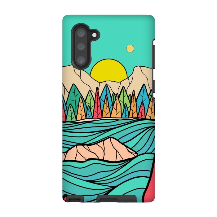 Galaxy Note 10 StrongFit The autumn lake by Steve Wade (Swade)