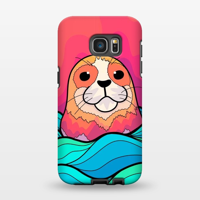 Galaxy S7 EDGE StrongFit The happy seal by Steve Wade (Swade)