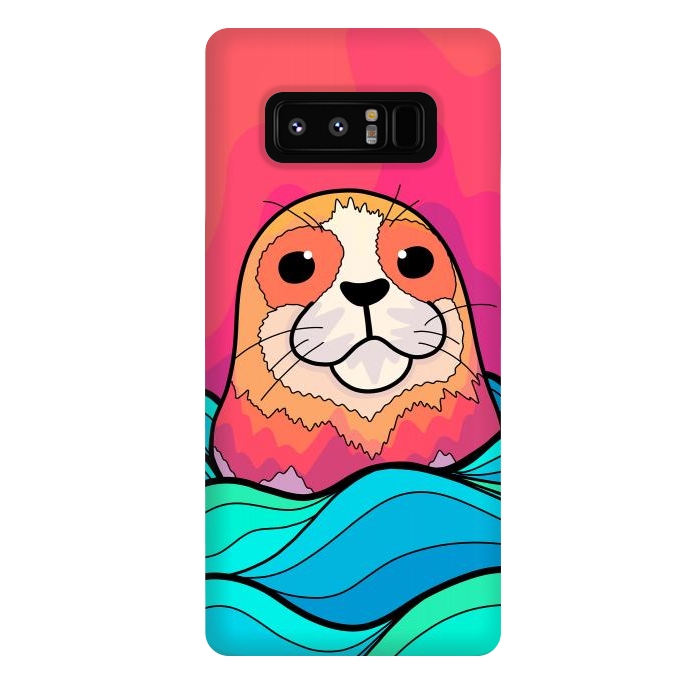 Galaxy Note 8 StrongFit The happy seal by Steve Wade (Swade)
