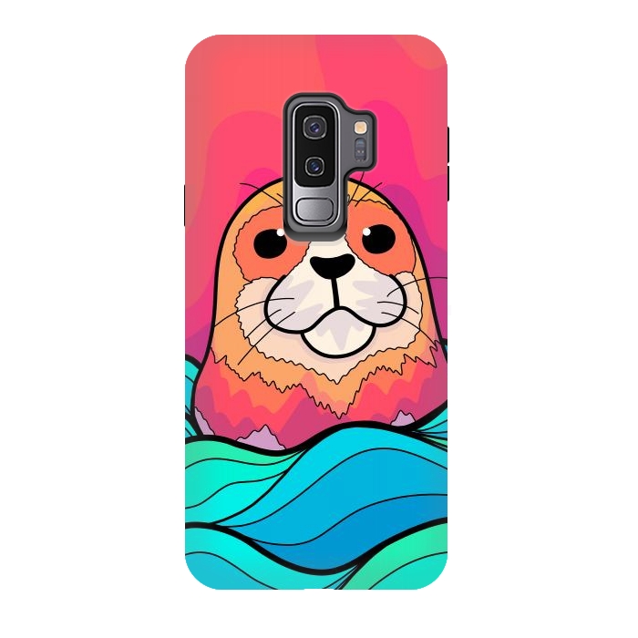 Galaxy S9 plus StrongFit The happy seal by Steve Wade (Swade)