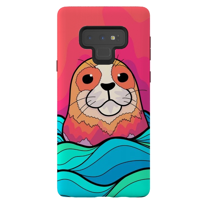 Galaxy Note 9 StrongFit The happy seal by Steve Wade (Swade)