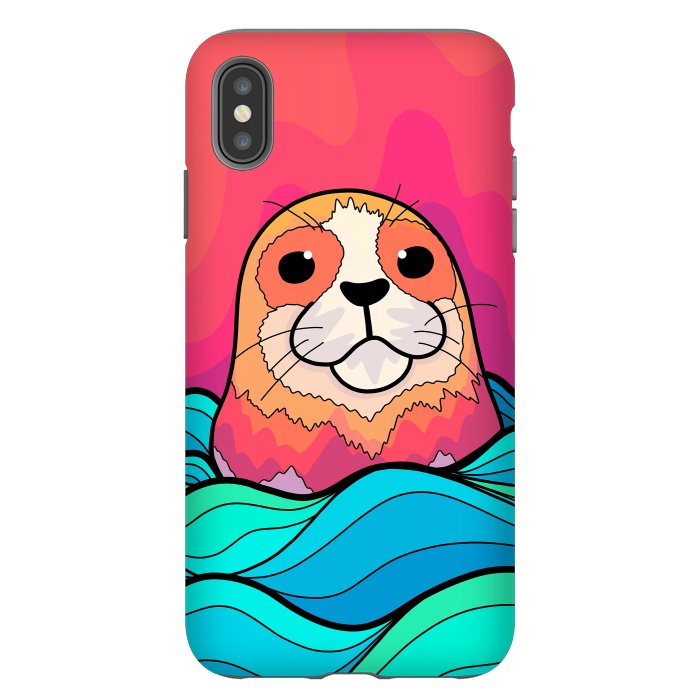 iPhone Xs Max StrongFit The happy seal by Steve Wade (Swade)