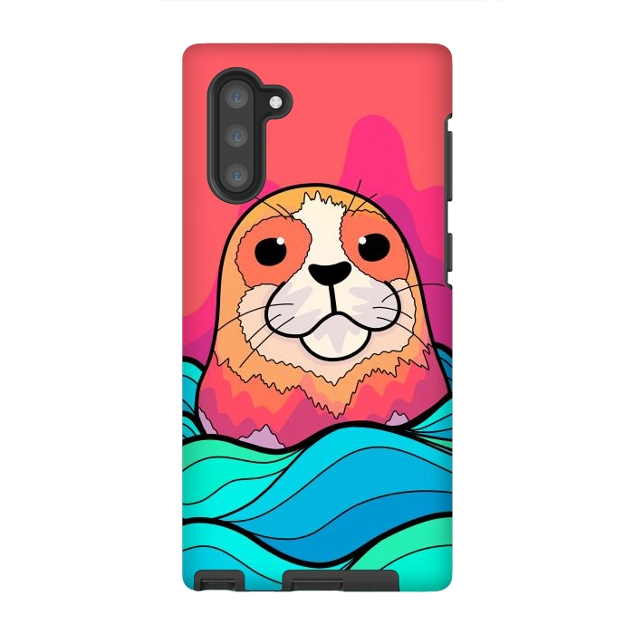 Galaxy Note 10 StrongFit The happy seal by Steve Wade (Swade)