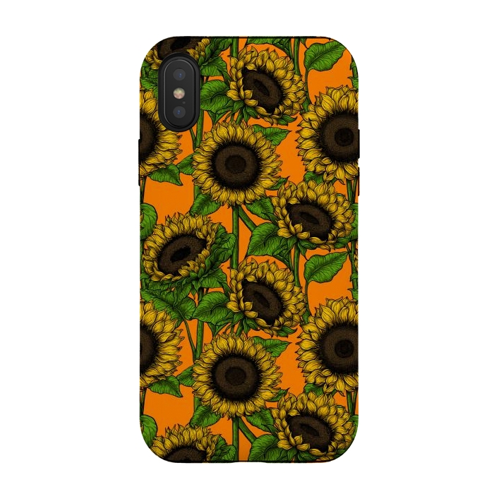 iPhone Xs / X StrongFit Sunflowers by Katerina Kirilova