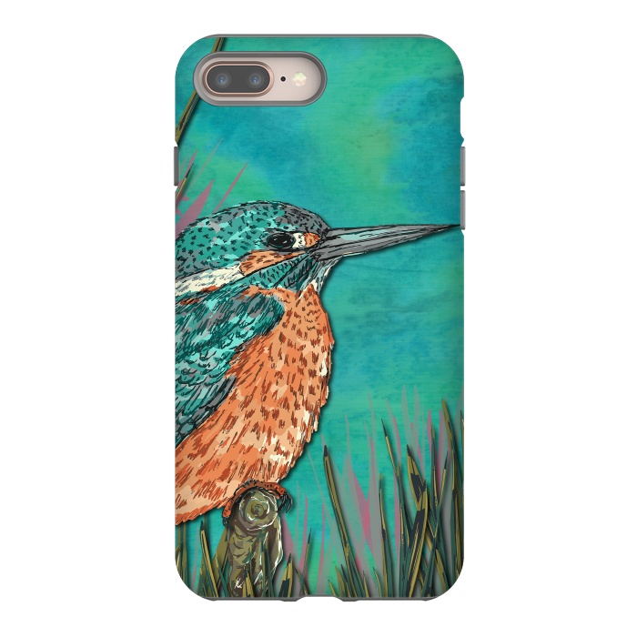 iPhone 7 plus StrongFit Kingfisher by Lotti Brown