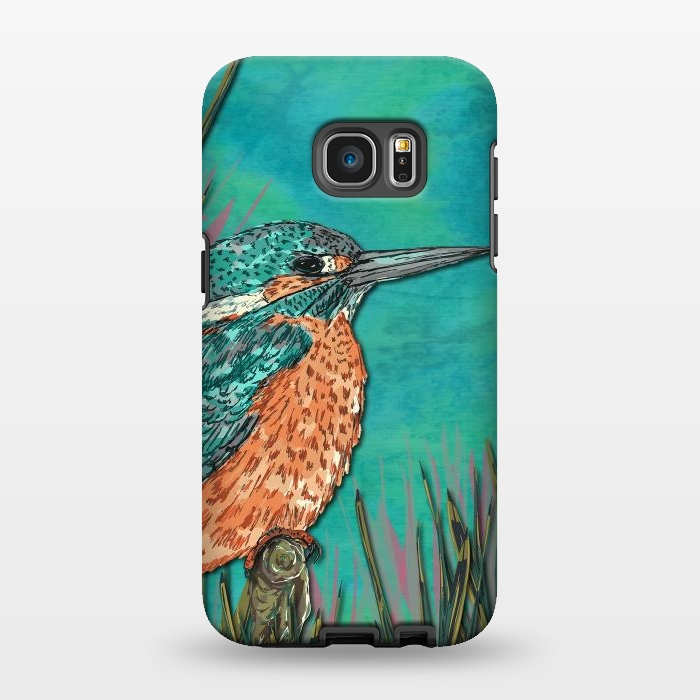 Galaxy S7 EDGE StrongFit Kingfisher by Lotti Brown
