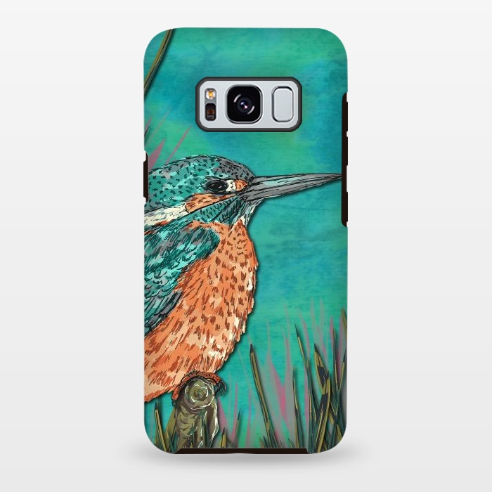Galaxy S8 plus StrongFit Kingfisher by Lotti Brown