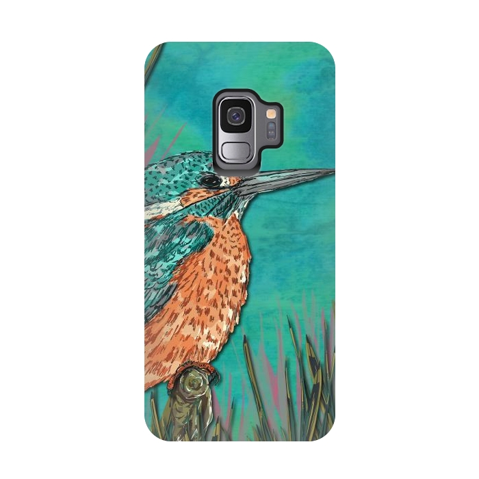 Galaxy S9 StrongFit Kingfisher by Lotti Brown