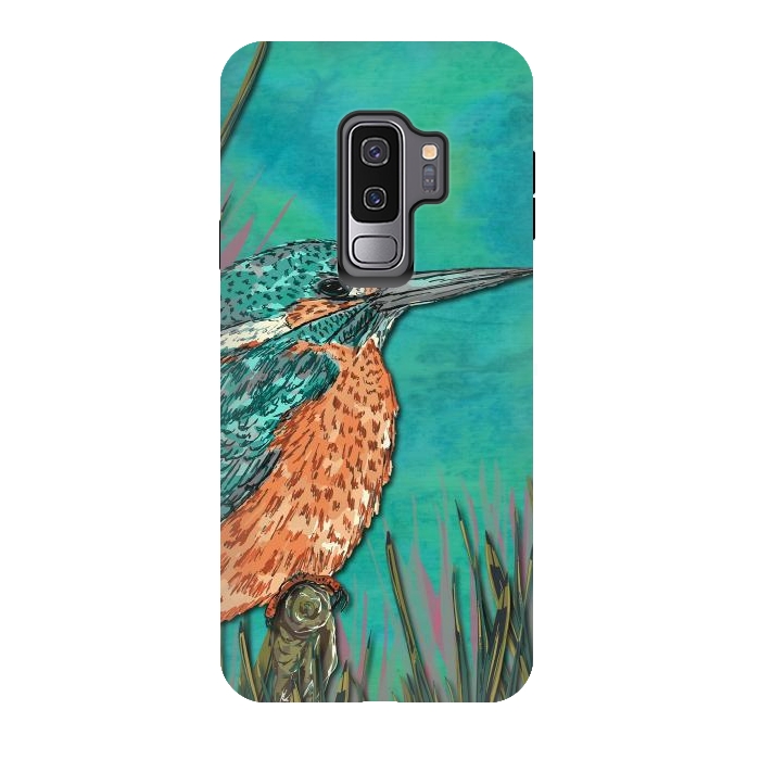 Galaxy S9 plus StrongFit Kingfisher by Lotti Brown