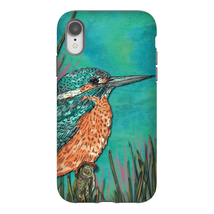 iPhone Xr StrongFit Kingfisher by Lotti Brown