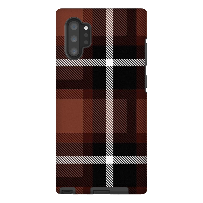 Galaxy Note 10 plus StrongFit Autumn Foliage Plaid by TMSarts