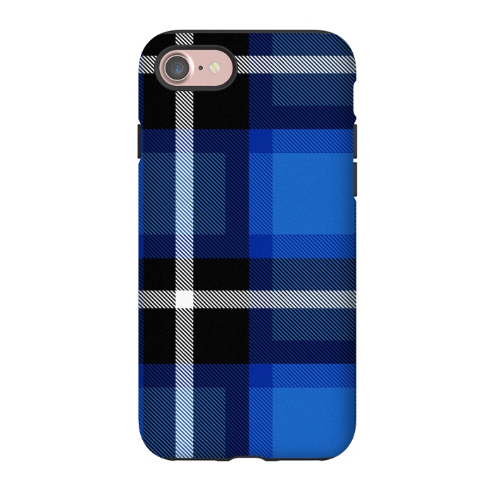 iPhone 7 StrongFit Blue Scottish Plaid by TMSarts