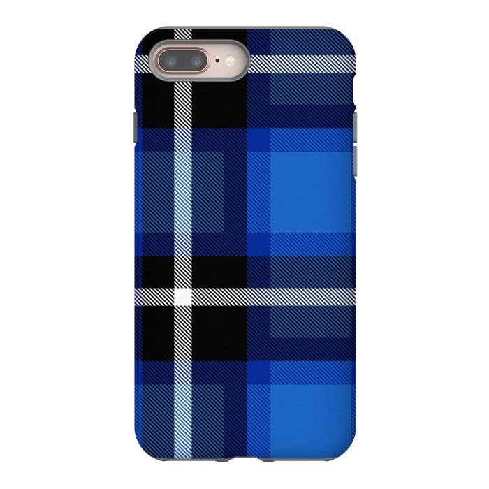 iPhone 7 plus StrongFit Blue Scottish Plaid by TMSarts