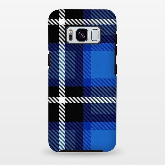 Galaxy S8 plus StrongFit Blue Scottish Plaid by TMSarts