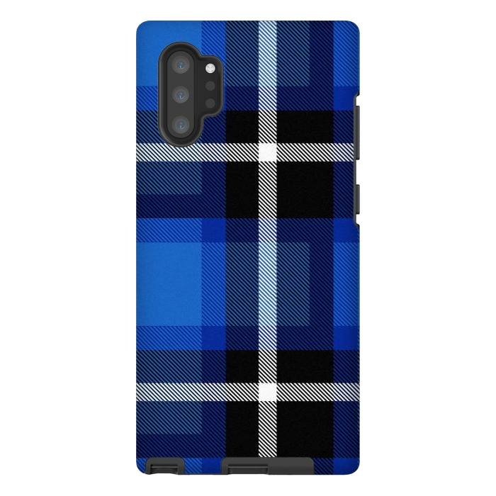 Galaxy Note 10 plus StrongFit Blue Scottish Plaid by TMSarts