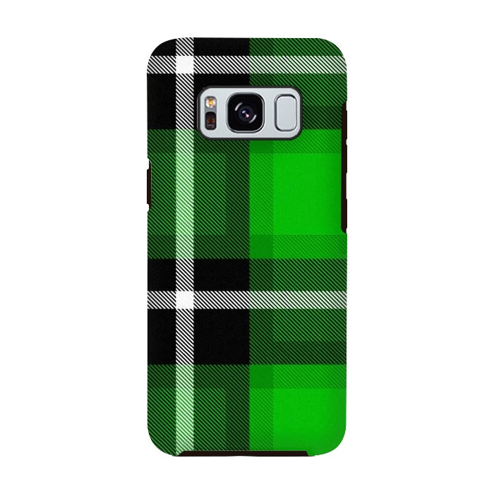 Galaxy S8 StrongFit Green Scottish Plaid by TMSarts