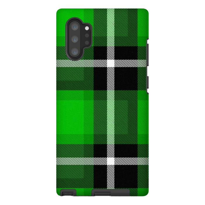Galaxy Note 10 plus StrongFit Green Scottish Plaid by TMSarts