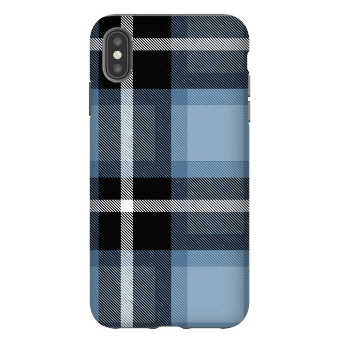 iPhone Xs Max StrongFit Mist Scottish Plaid by TMSarts