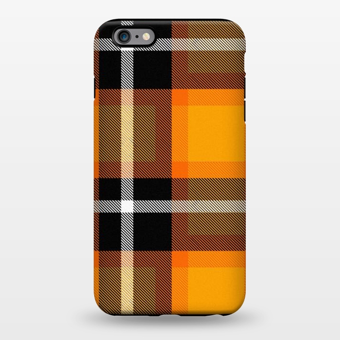 iPhone 6/6s plus StrongFit Orange Scottish Plaid by TMSarts