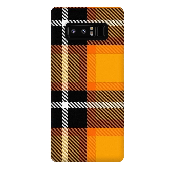 Galaxy Note 8 StrongFit Orange Scottish Plaid by TMSarts