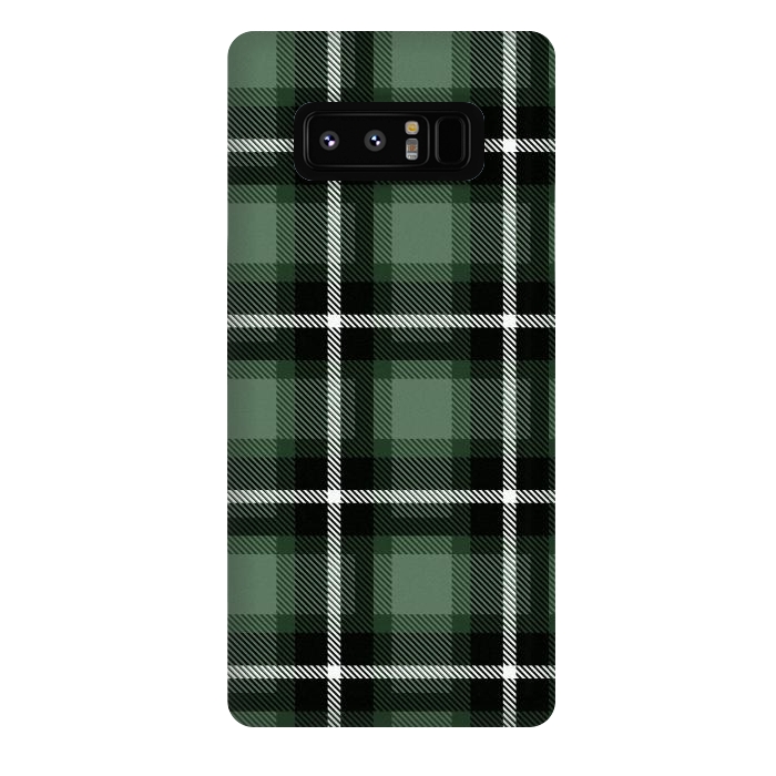 Galaxy Note 8 StrongFit Olive Scottish Plaid by TMSarts
