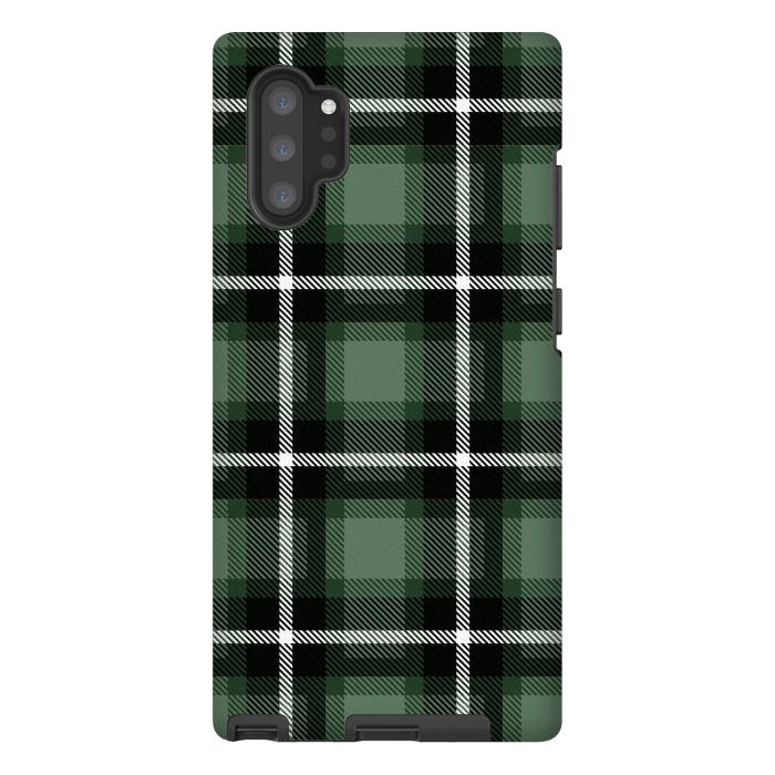 Galaxy Note 10 plus StrongFit Olive Scottish Plaid by TMSarts