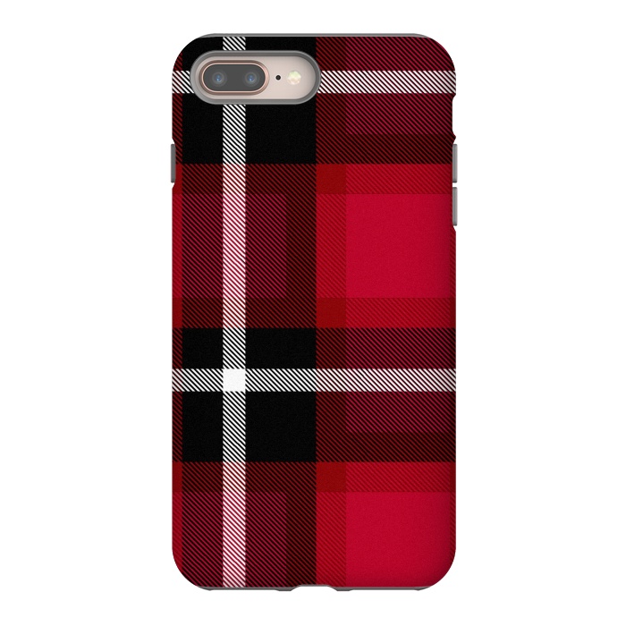 iPhone 7 plus StrongFit Red Scottish Plaid by TMSarts