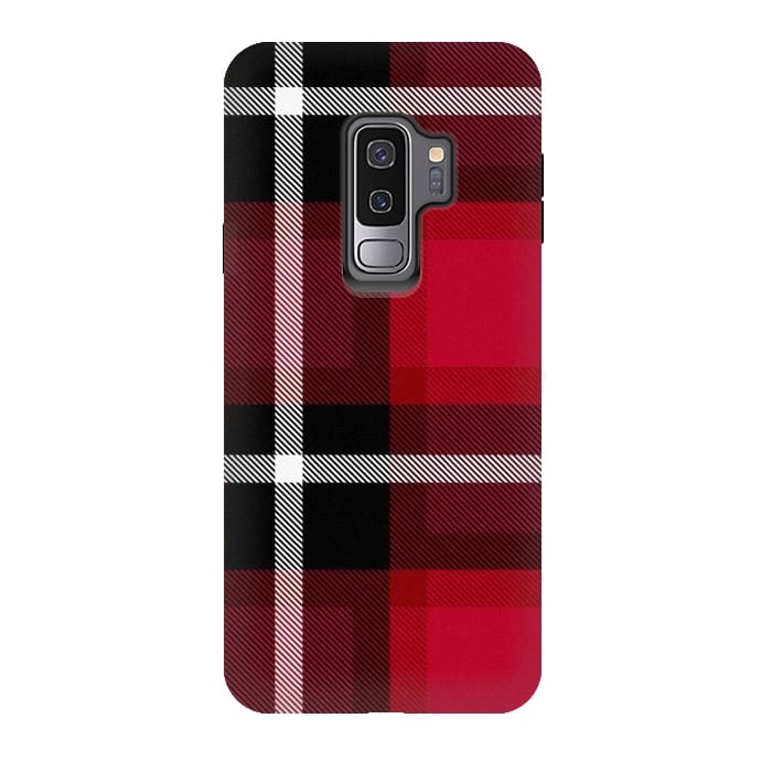 Galaxy S9 plus StrongFit Red Scottish Plaid by TMSarts