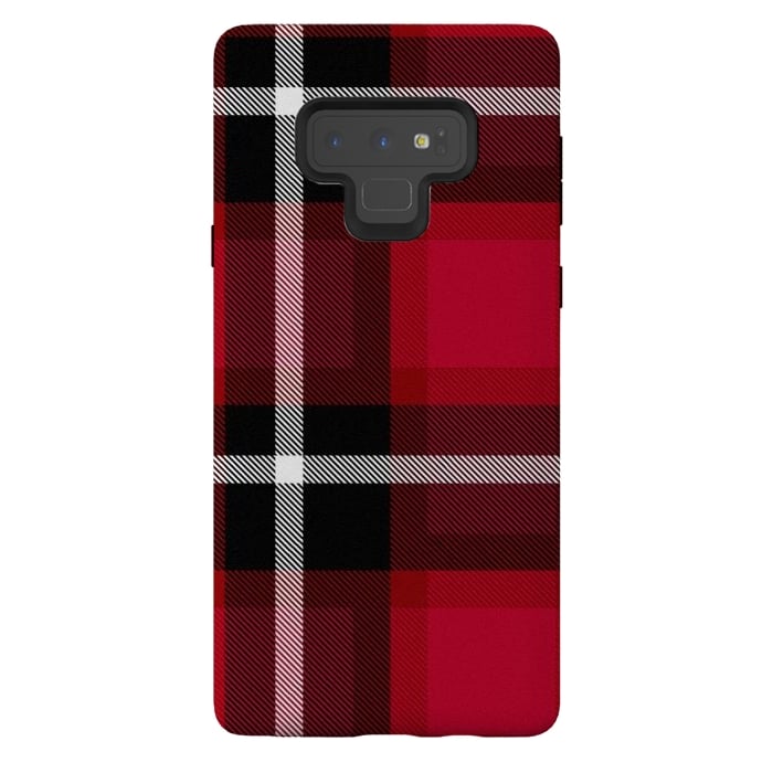 Galaxy Note 9 StrongFit Red Scottish Plaid by TMSarts