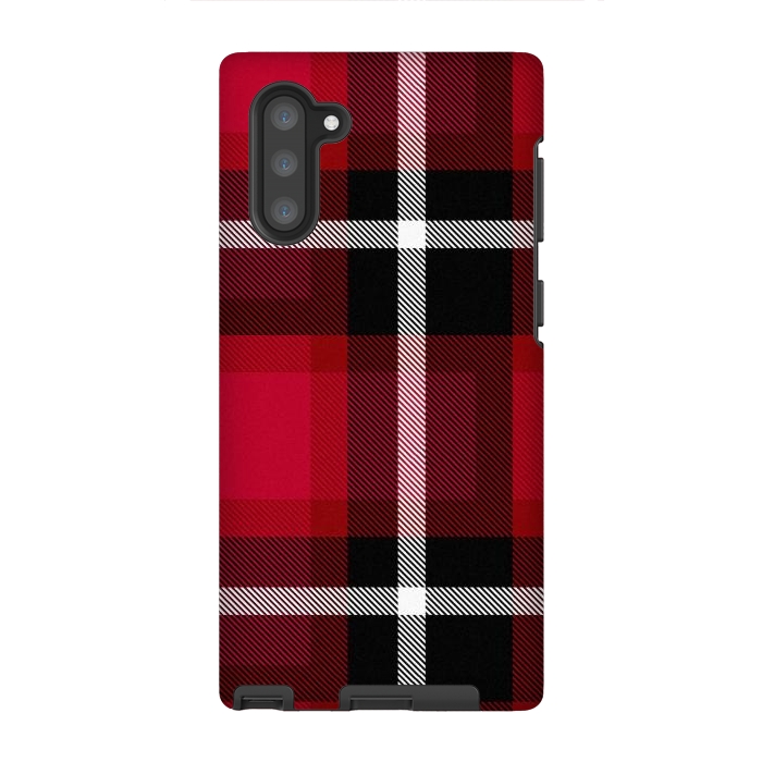 Galaxy Note 10 StrongFit Red Scottish Plaid by TMSarts
