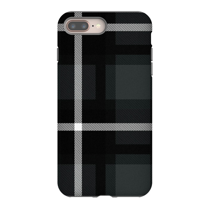 iPhone 7 plus StrongFit Shadow Scottish Plaid by TMSarts