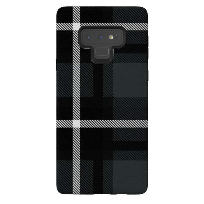 Galaxy Note 9 StrongFit Shadow Scottish Plaid by TMSarts