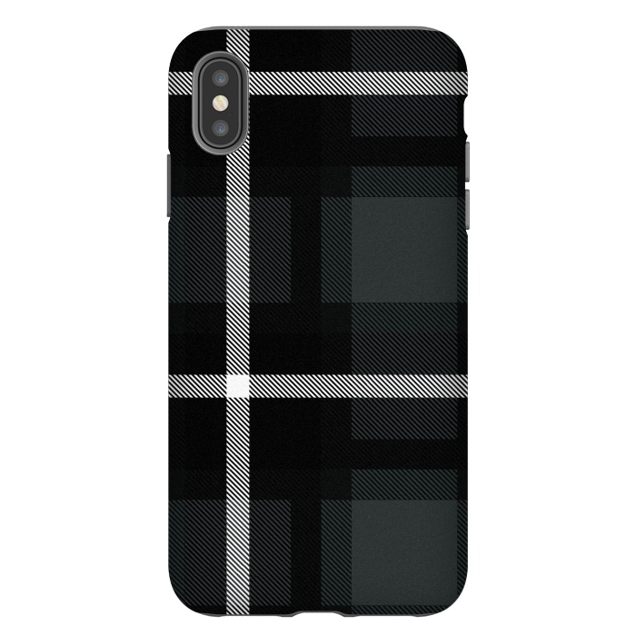 iPhone Xs Max StrongFit Shadow Scottish Plaid by TMSarts