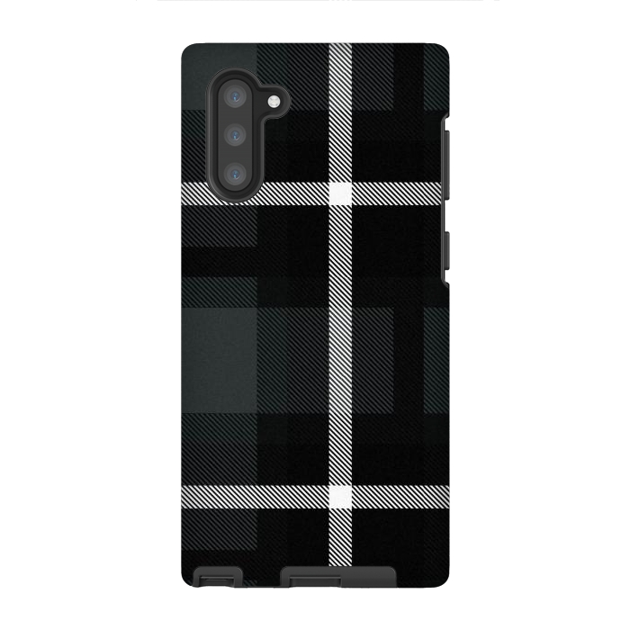 Galaxy Note 10 StrongFit Shadow Scottish Plaid by TMSarts