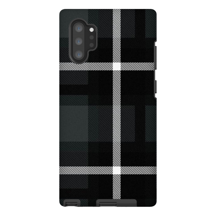 Galaxy Note 10 plus StrongFit Shadow Scottish Plaid by TMSarts
